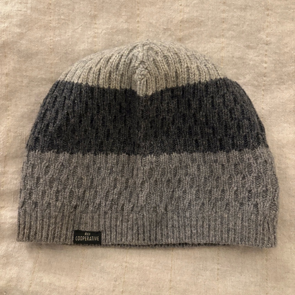 REI Cooperative Gray Knit Beanie Hat